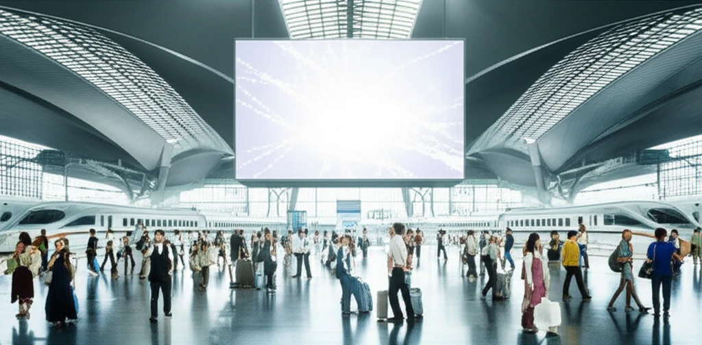 동대구역 내부 전경 및 전광판 이미지