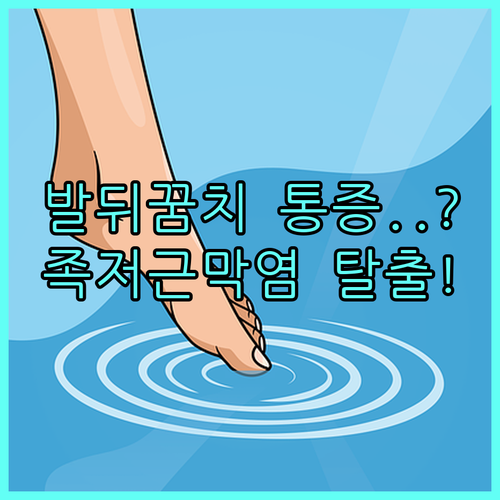 발뒤꿈치 통증 족저근막염 해결법 | 칠곡군 병원 치료와 생활 습관 관리