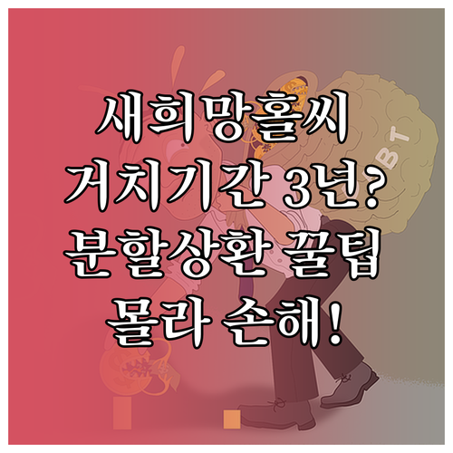 새희망홀씨 대출 상환기간, 거치기간 3년과 분할상환 구조